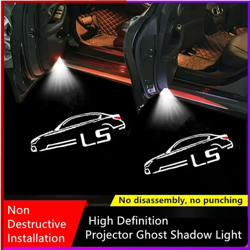 Led Car Door Welcome Light Warning Light for Lexus LS Badge 2005-2024 LS300 LS400 LS500 LS600 LS460 Auto Decorations Accessories