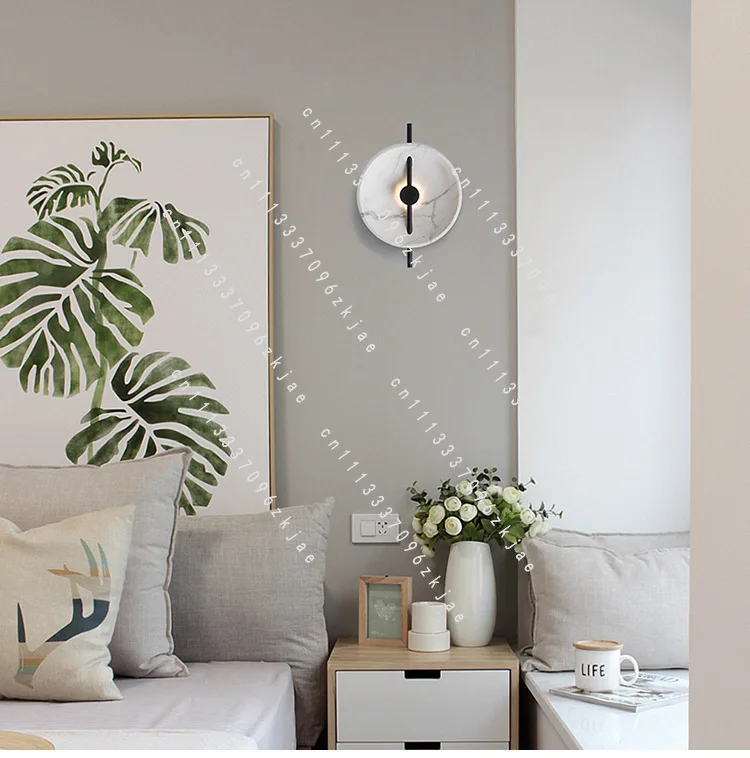 Postmodern Minimalist Living Room Background Wall Wall Lamp Nordic Art Model Room Staircase Bedroom Bedside Creativity