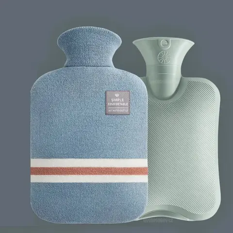 여성용 따뜻한 뱃살 손 및 발 보온 온수 물병 가방, 물 충전 온수 가방, 1000/2000ml