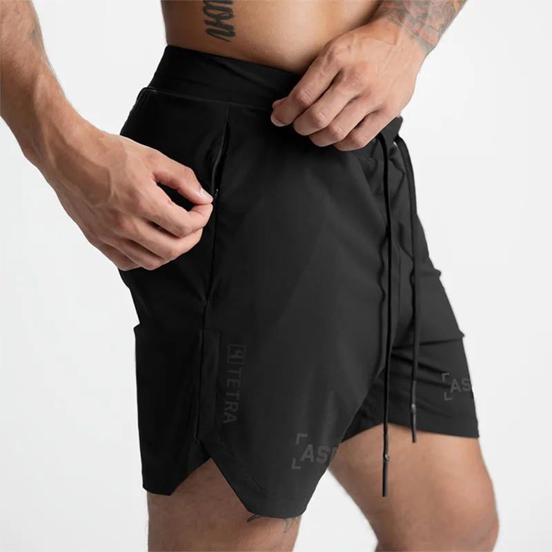 Men's Summer Men's Shorts American Youth Straight Sports Shorts Men's Multi-Pocket Professional Running Quick-Drying Pants