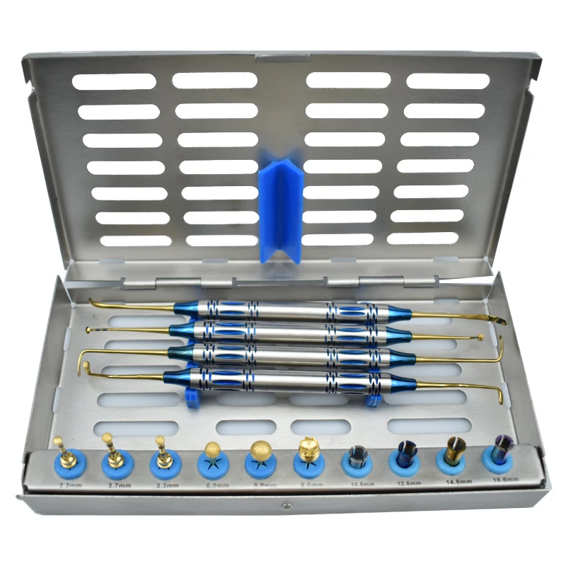 1Set Dental Sinus Lifting Elevation Kit Implant Drills Stoppers Periosteal Separator Plant External Lifting Drill Dental Tools