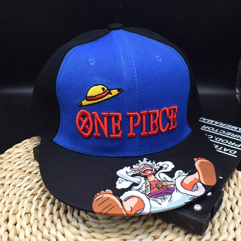 Alta calidad estilos de una pieza Anime Nika Luffy algodón nueva gorra de béisbol hombres mujeres Hip Hop papá ajustable lona sombrero camionero sombrero