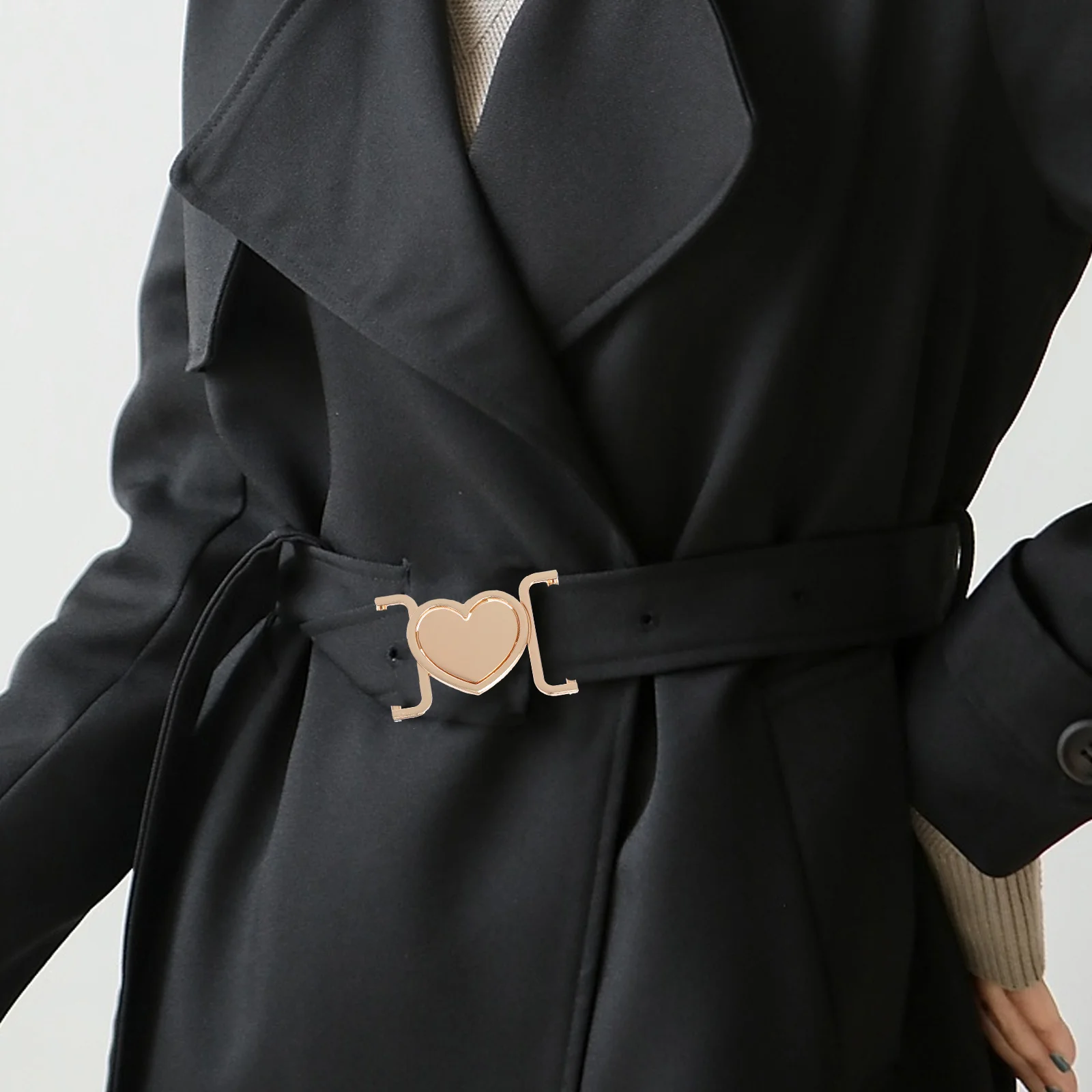 3 قطعة أبازيم حزام الخصر موصلات معدنية متشابكة تصميم بسيط عملية سلسة للمعاطف والسترات أبازيم حزام الخصر #3