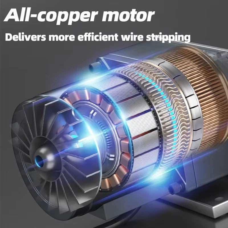 Automatische kleine elektrische draadstripper 6-gaats 5-rail koperkabelafstripper Tijdbesparend en arbeidsbesparend stripgereedschap