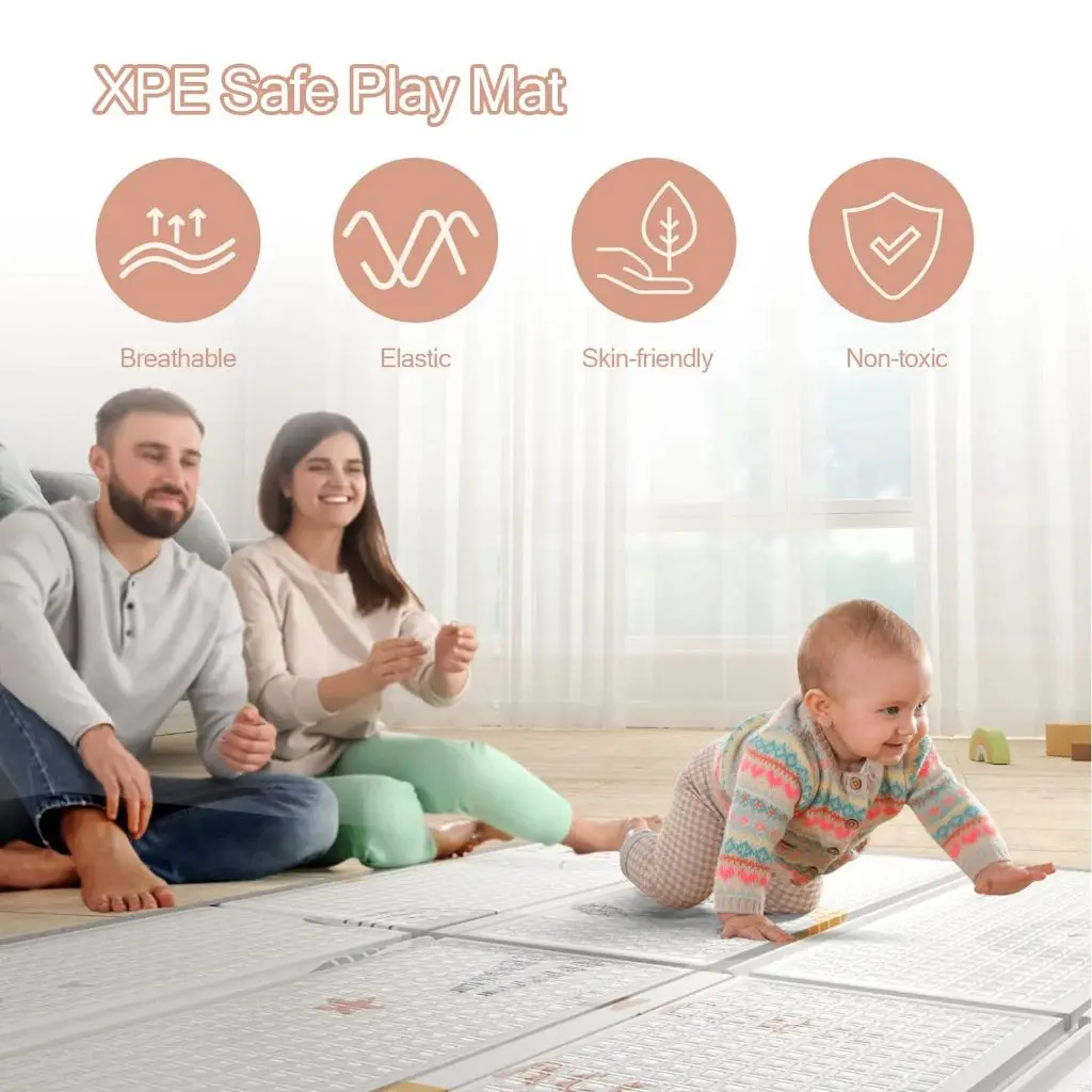 2Cm Dikte Bpa Gratis Baby Playmat Opvouwbare Kruipmat Xpe Kind Puzzel Mat Gemakkelijk Opbergen Speelmat