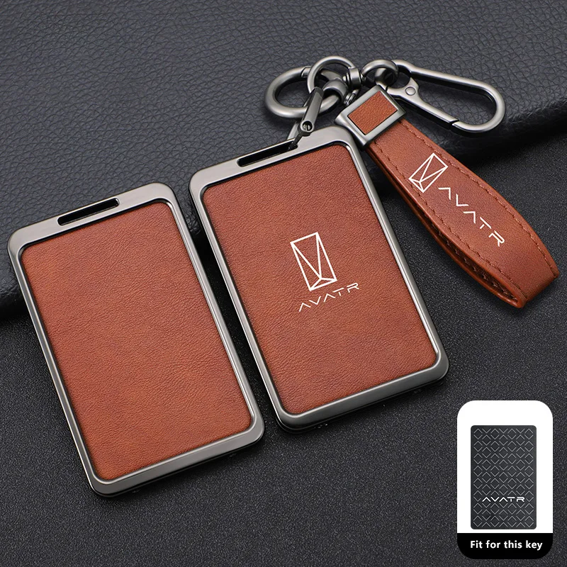 Zinc Alloy Car Key Case for AVATR 11 12 Avita NFC Card Remote Protection Guard Cover Shell Keychain Ring Holder Fob Accessories