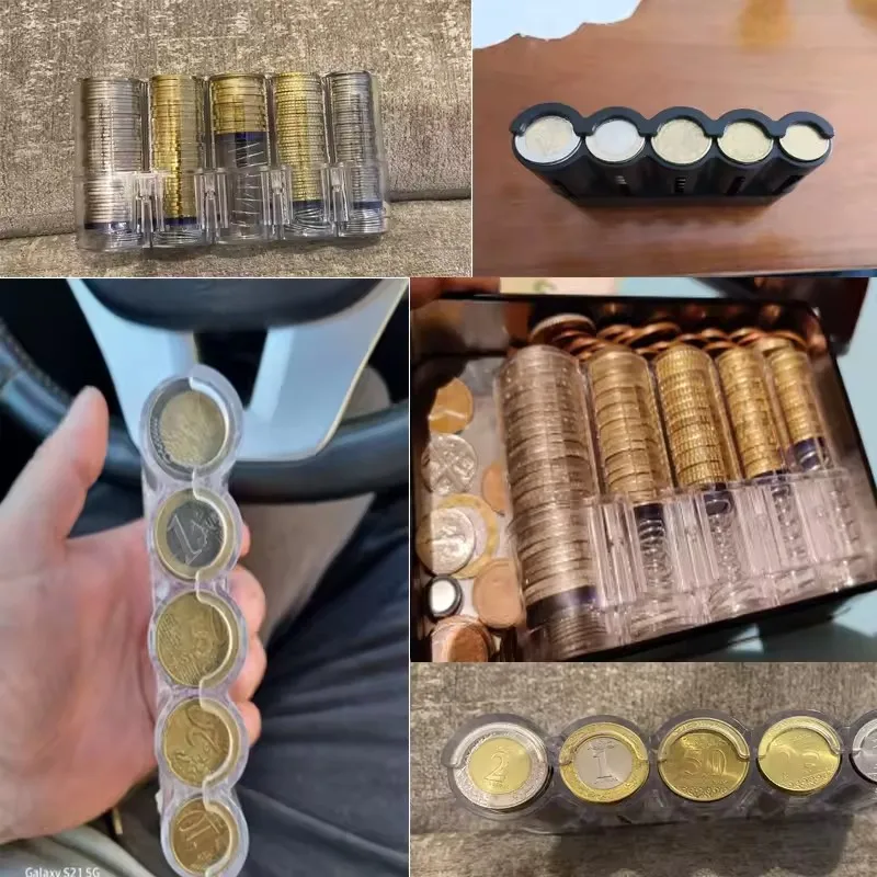 New Hidden Safe Coin Collector Portable 5 Slots Euro Coin Holder Dispenser Fanny Pack Cash Receipt Waist Wallet Waiter's Driver