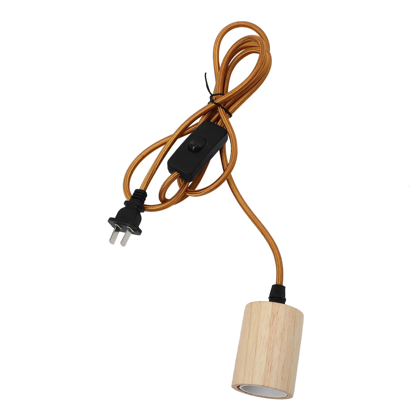 

Винтажный подвесной светильник с регулируемым шнуром, регулируемой длиной, для спальни, отеля, ресторана, декоративный, с цоколем E26/E27, дерево