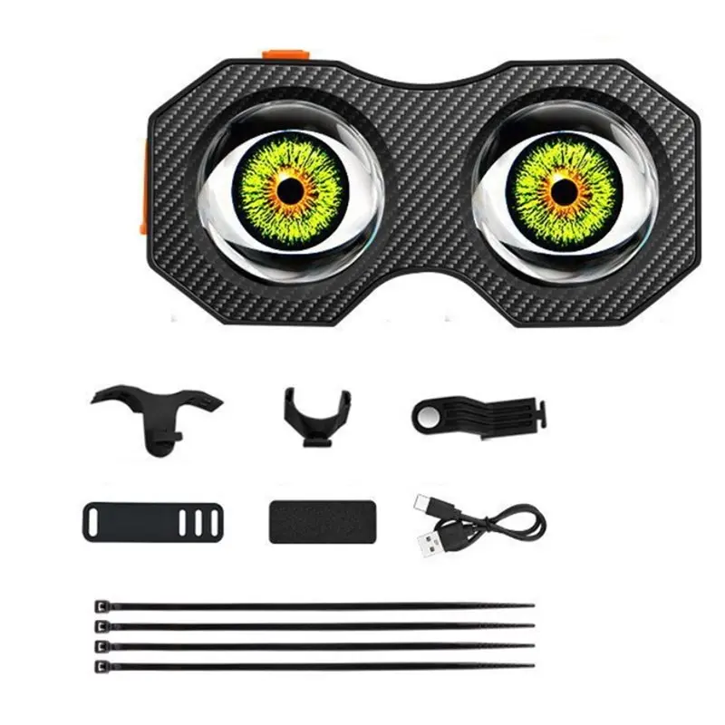 

Dropship-1 Set Bicycle Decorative Light Devil Eyes Tail Bike Lights Rechargeable For Bicycle Motorcycle Electric Bike Accessorie