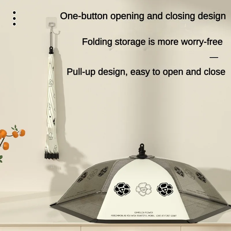 Food Cover Kitchen Accessories Collapsible Dustproof Cover Breathable Anti-mosquito Kitchen Essentials Dining Table Special Tool