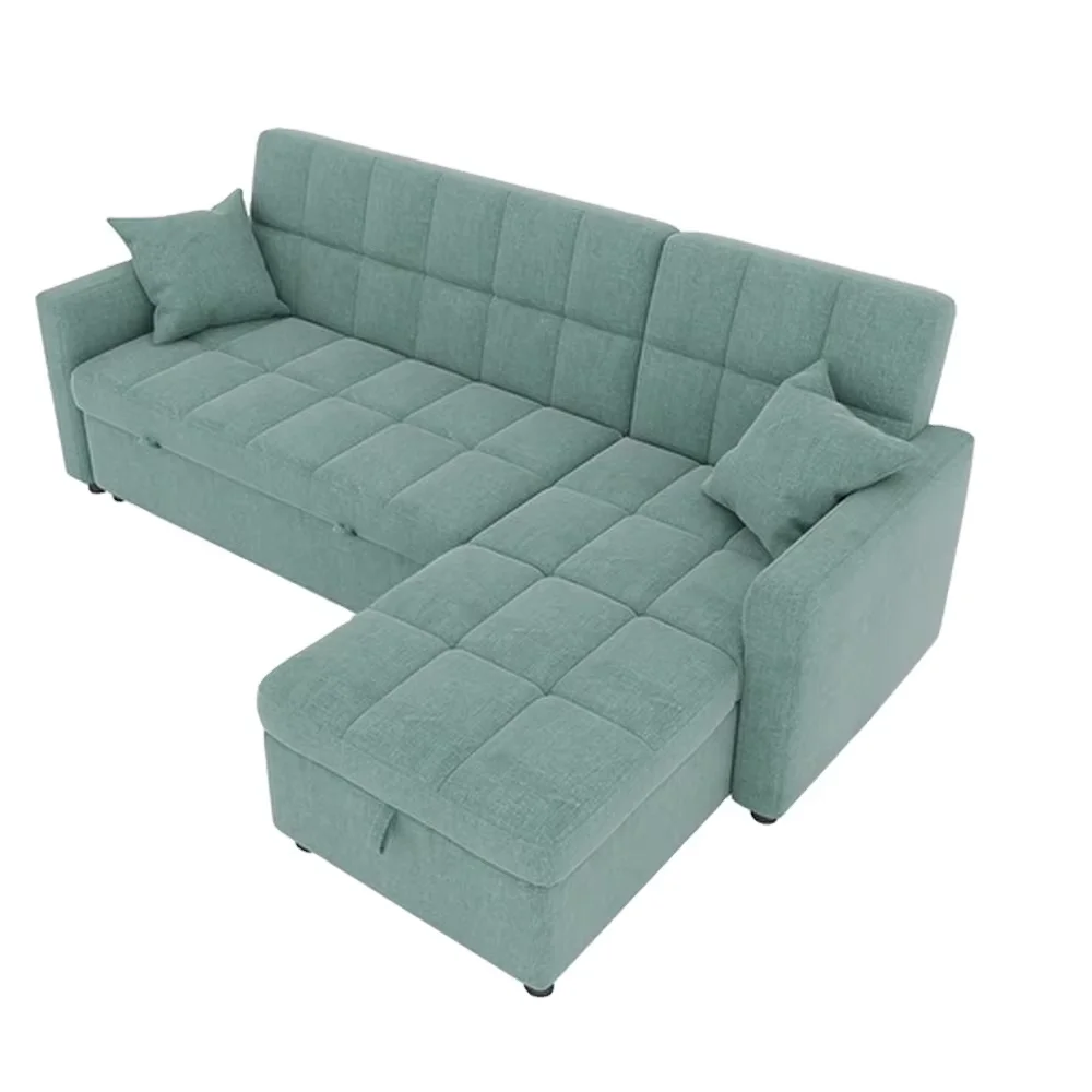 

Fabric Sofa Nordic Living Room Small Apartment In Ancient Style Retractable Sofa