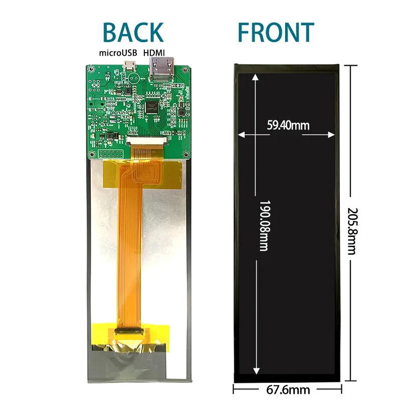 7.9 Inch Module IPS 400x1280 Wide Screen Mini Long Strip HDMI IPS 400x1280 LCD Monitor For PC Computer Temperature Monitoring