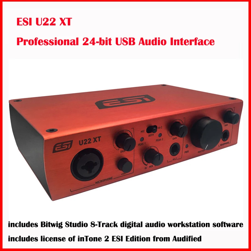 ESI U22XT Professional Recording 24bit USB 2.0 Audio Interface