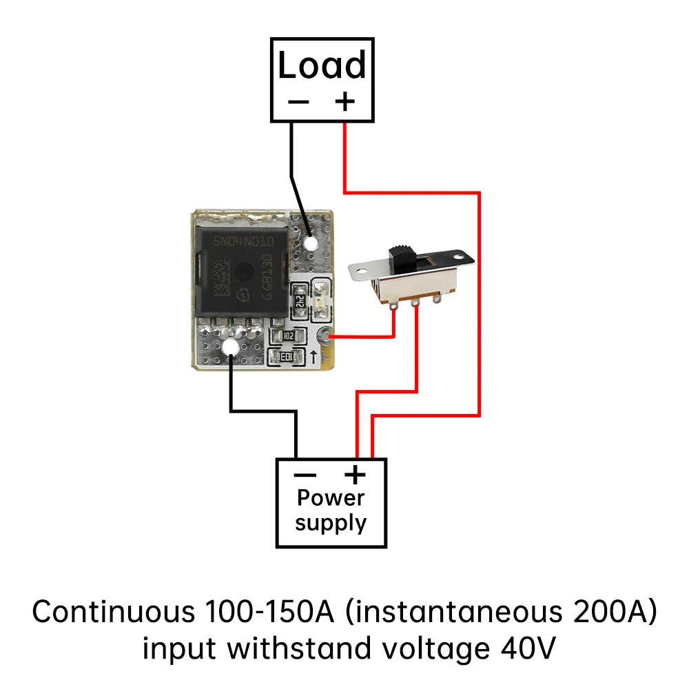 40/80/160/200/300A Mini Hochleistungs-MOS-Auslöseschalter-Treibermodul, Feldeffekttransistor, PWM-Regelung, elektronische Schaltersteuerung – Detail 12