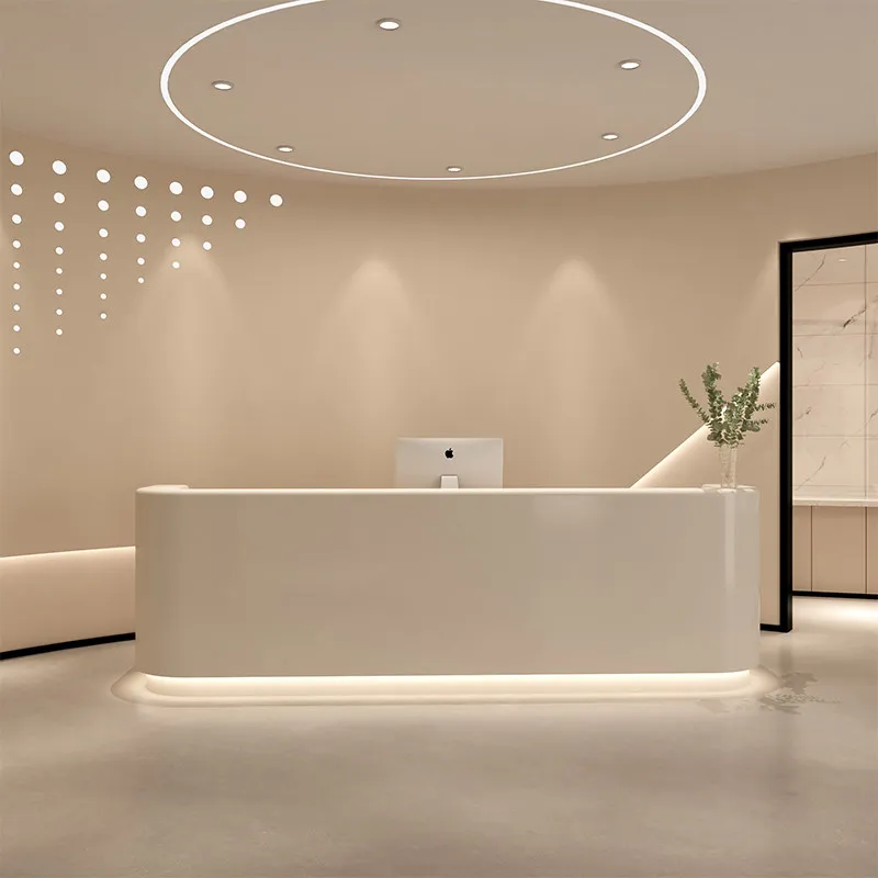 

Display Modern Reception Desks Drawers Aesthetic Office Commercial Reception Desk Counter Luxury Empfangstresen Theke Furniture