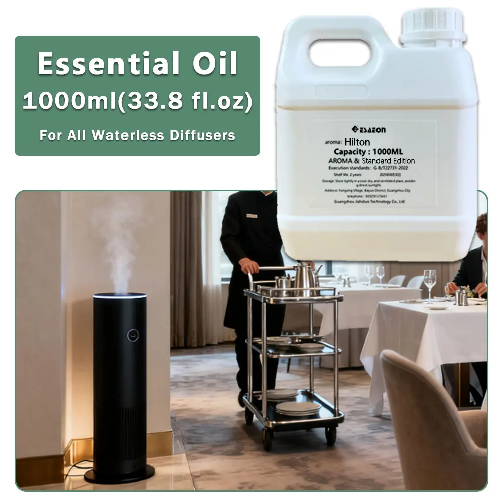 ESAEON Fragrance Expansion Machine Supplement Liquid Essential Oils -  Aroma Machine Oil, Hilton Kempinski - 1000ML (33.8 fl.oz)