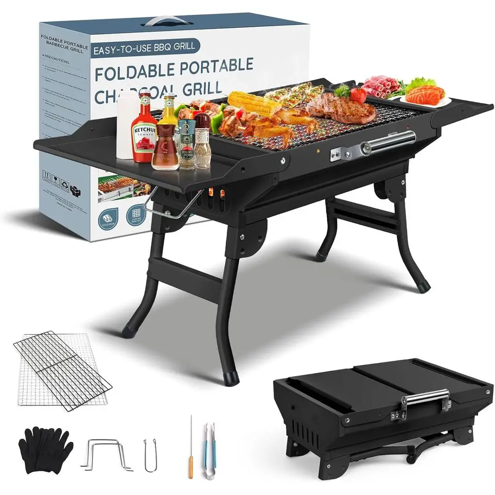 

Portable Charcoal Grill for BBQ, Camping, Outdoor Cooking, Backyard, Hiking, Patio Garden, Picnics