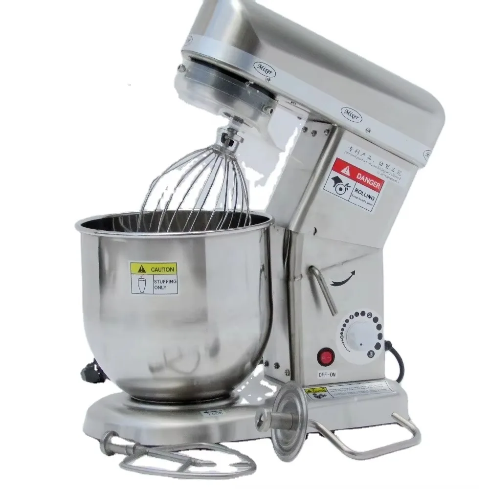 Professional Commercial Bakery Dough Mixer 7L Electric Stainless Steel Mixing Bowl Spiral Design for Cake Bread