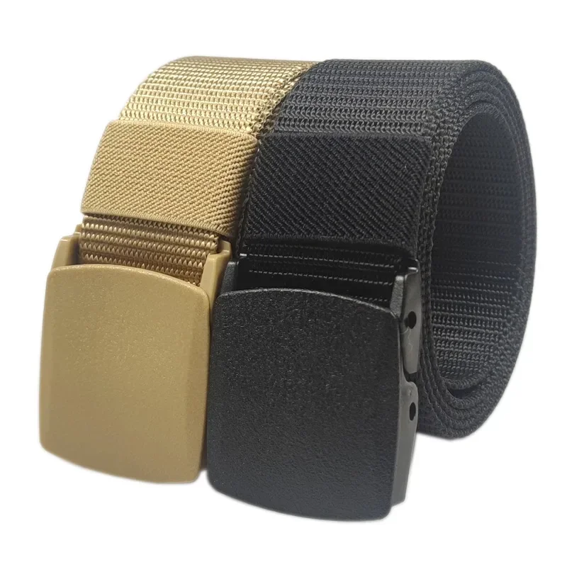 Men Belt Multifunctional Automatic Buckle Nylon Outdoor Canvas Metal free Belt High Quality Black Red White Blue Belts for Women