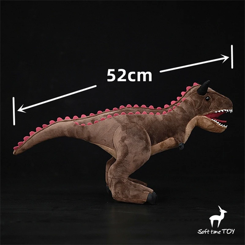 Carnotaurus High Fidelity T-Rex Cute Plushie Dinosaur Plush Toys Lifelike Animals Simulation Stuffed Doll Kawai Toy Gifts Kids