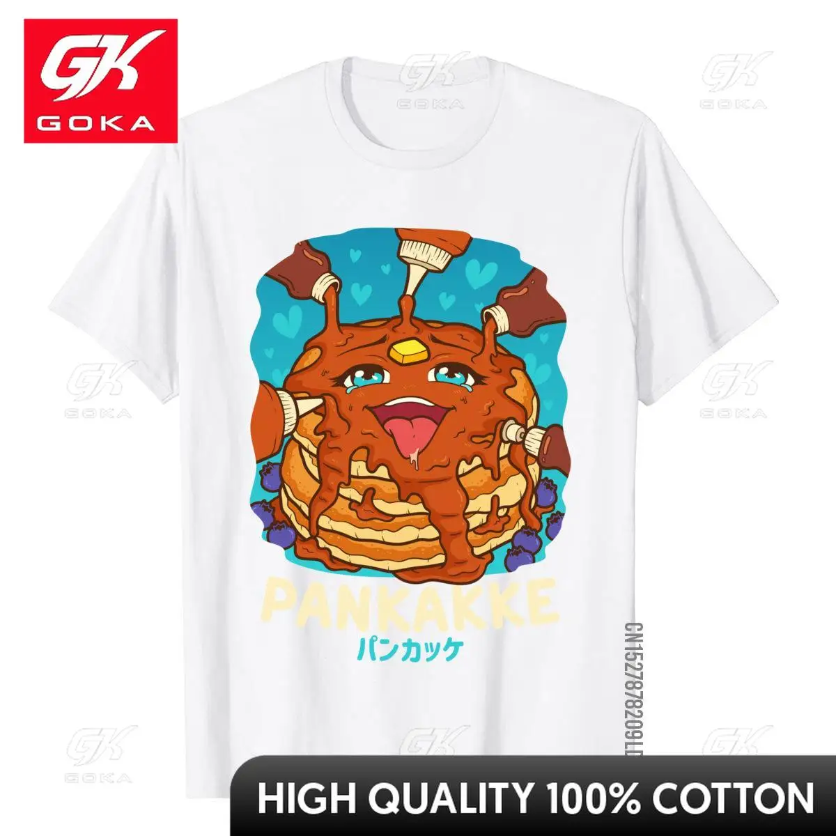 Funny Naughty Foodie Pun Kawaii Pankakke Japanese Pancake T-Shirt Cotton Men T Shirts Beach Tops T Shirt High Street