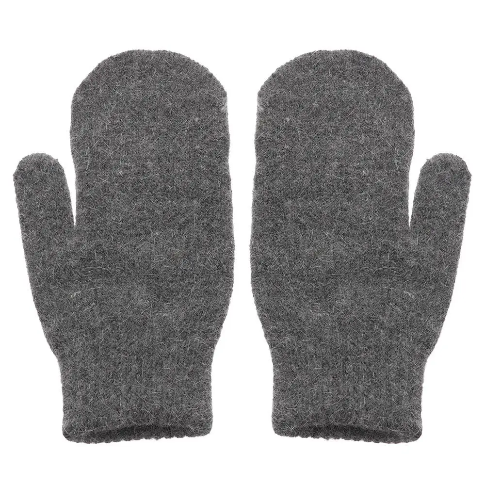 

Теплые зимние мягкие варежки из кроличьей шерсти, зимние перчатки на все пальцы, двухслойные