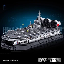 Military Bison Hovercraft Ship J-15 Fighter MOC Assembly Building Block Model Ornaments Toys Home Decoration Desktop Ornaments