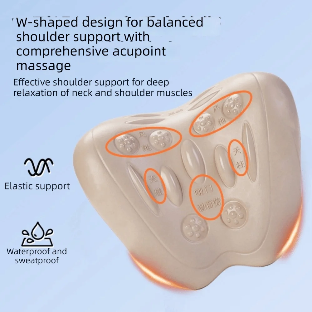 Ergonomic W-Curve Butterfly-Shaped Chiropractic Pillow Acupressure Massage Nodes Neck and Shoulder Relaxer