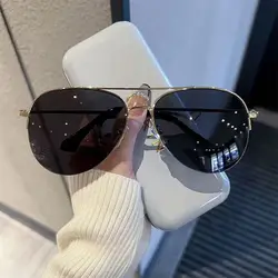 Big Frame Gradient Shades Sunglasses Vintage Cycling Driving UV400 Protection Eyewear Pilot Sun Glasses for Women & Men