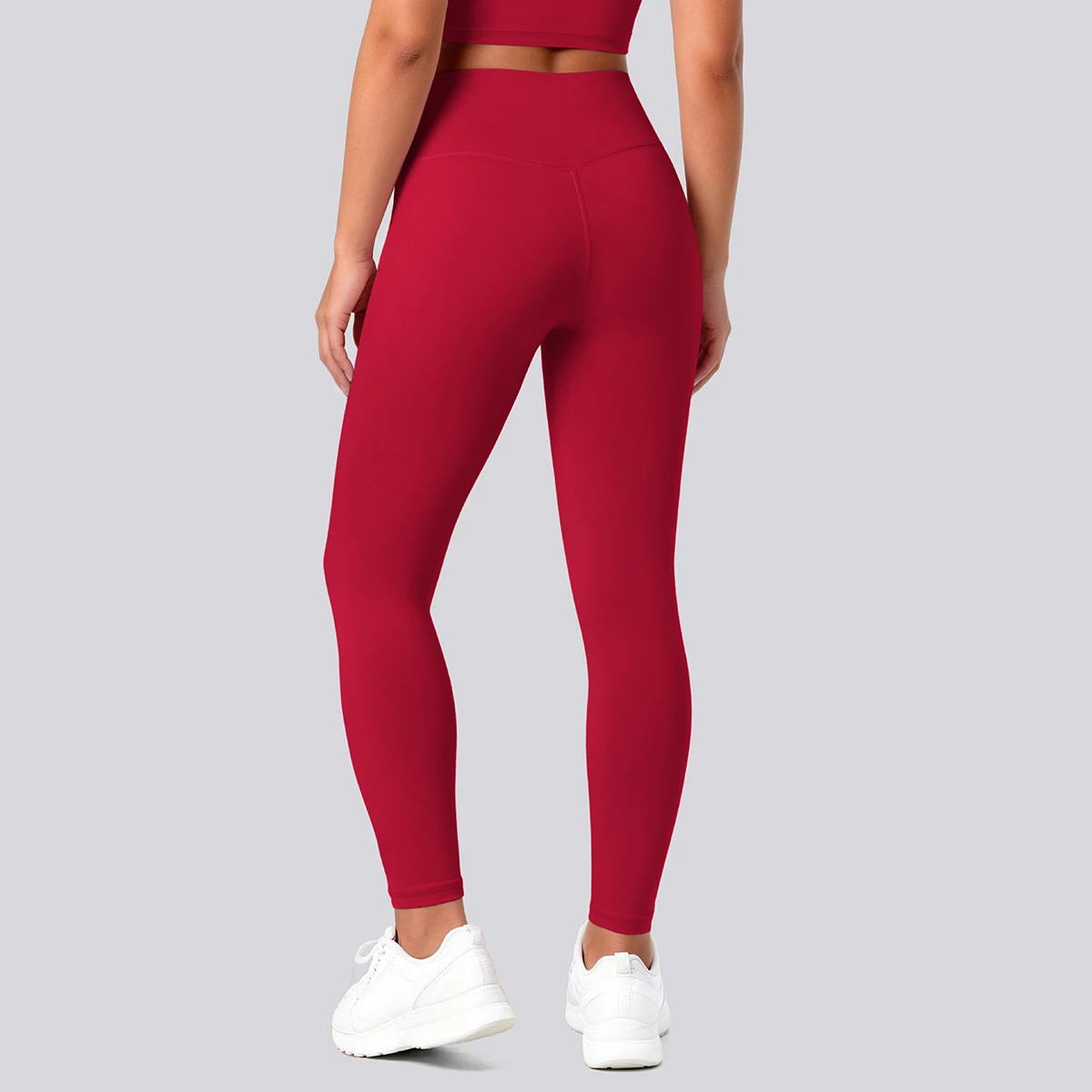 Hochtaillierte, schnelltrocknende Yoga-Hose für Damen, Fitness-, Lauf-, Rad- und Workout-Leggings, einfarbige, formgebende Sport-Hose – Detail 31