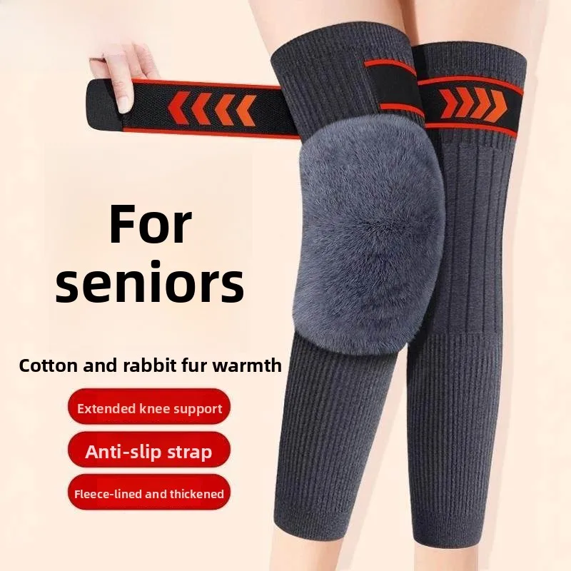 thickened-fleece-knee-high-knee-pads-unisex-winter-warmth-protection-anti-slip-long-style-for-men-and-women-knee-support