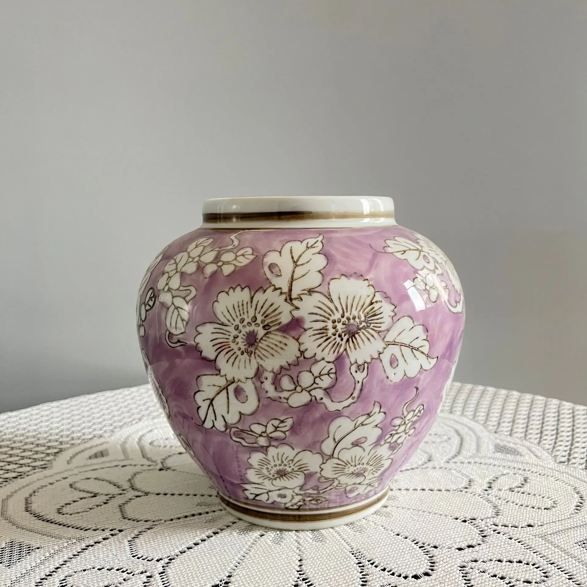 Ceramic Vase Handmade Porcelain Pot Blue and White Porcelain Jar Chinese-style Retro Flower Vase Home Decoration Accessories