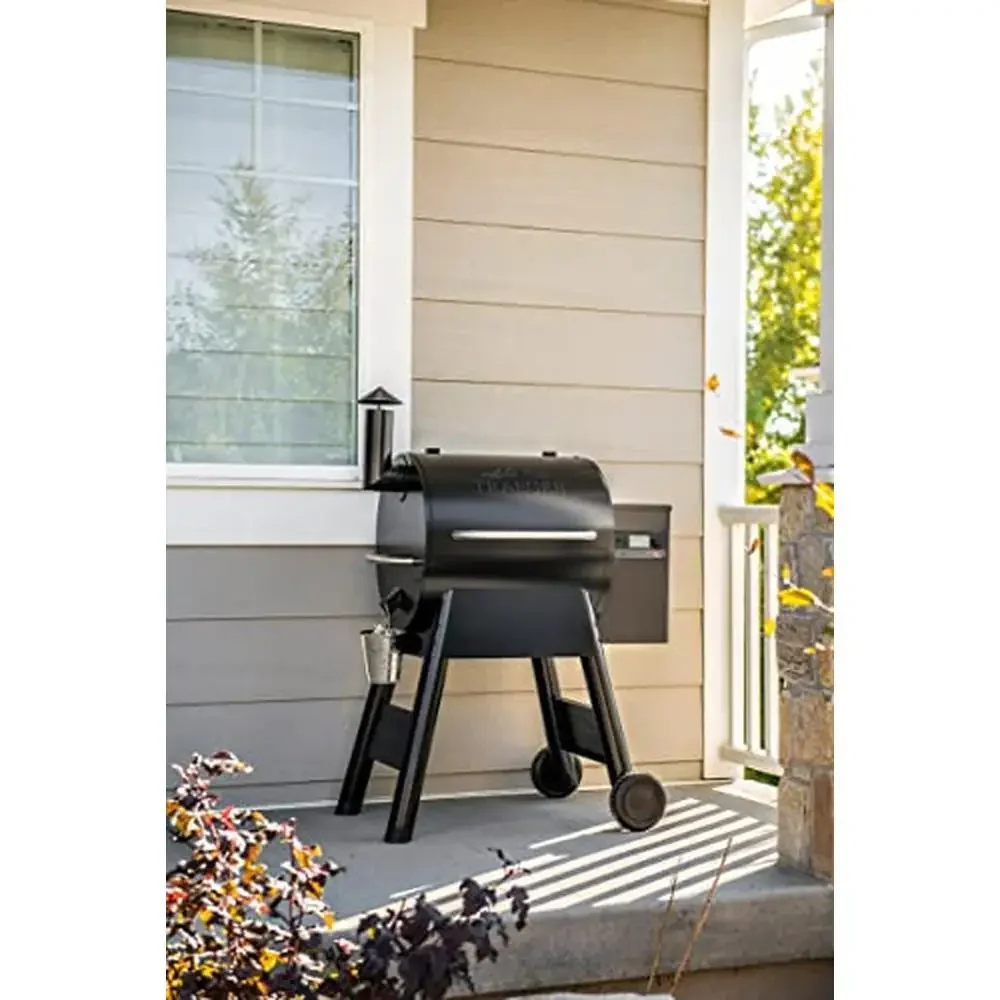 575 Sq In Pro 575 Electric Wood Pellet BBQ Grill Smoker Black WIFIRE Tech Meat Probe 500°F Max Temp Alloy Steel 6-in-1 Cooking