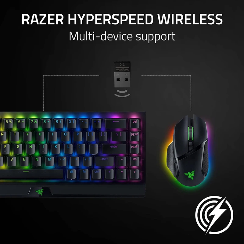 ماوس ألعاب لاسلكي Razer Basilisk V3 Pro مفاتيح بصرية Gen 3 HyperScroll عجلة إمالة كروما RGB 11 أزرار قابلة للبرمجة