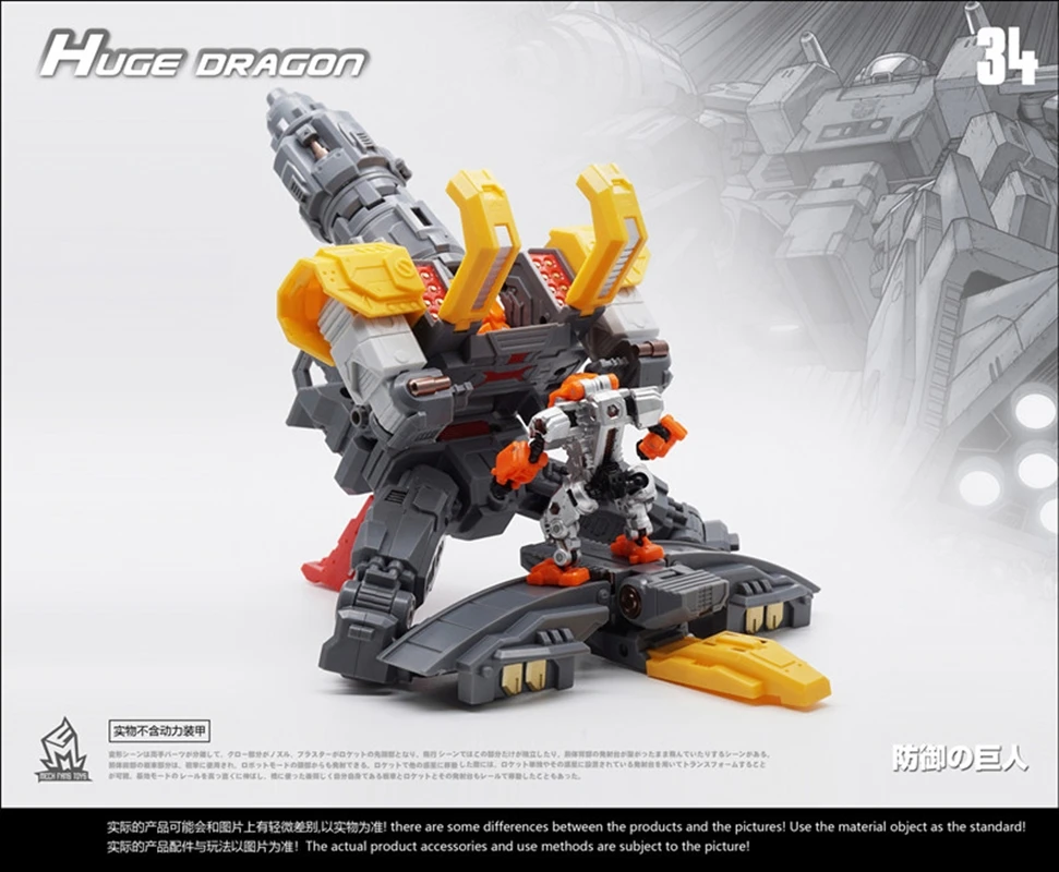 In Stock MFT Transformation MechFansToys MF34 MF-34 Huge Dragon Mini Omega Defensive Fortress Base Action Figure Toys