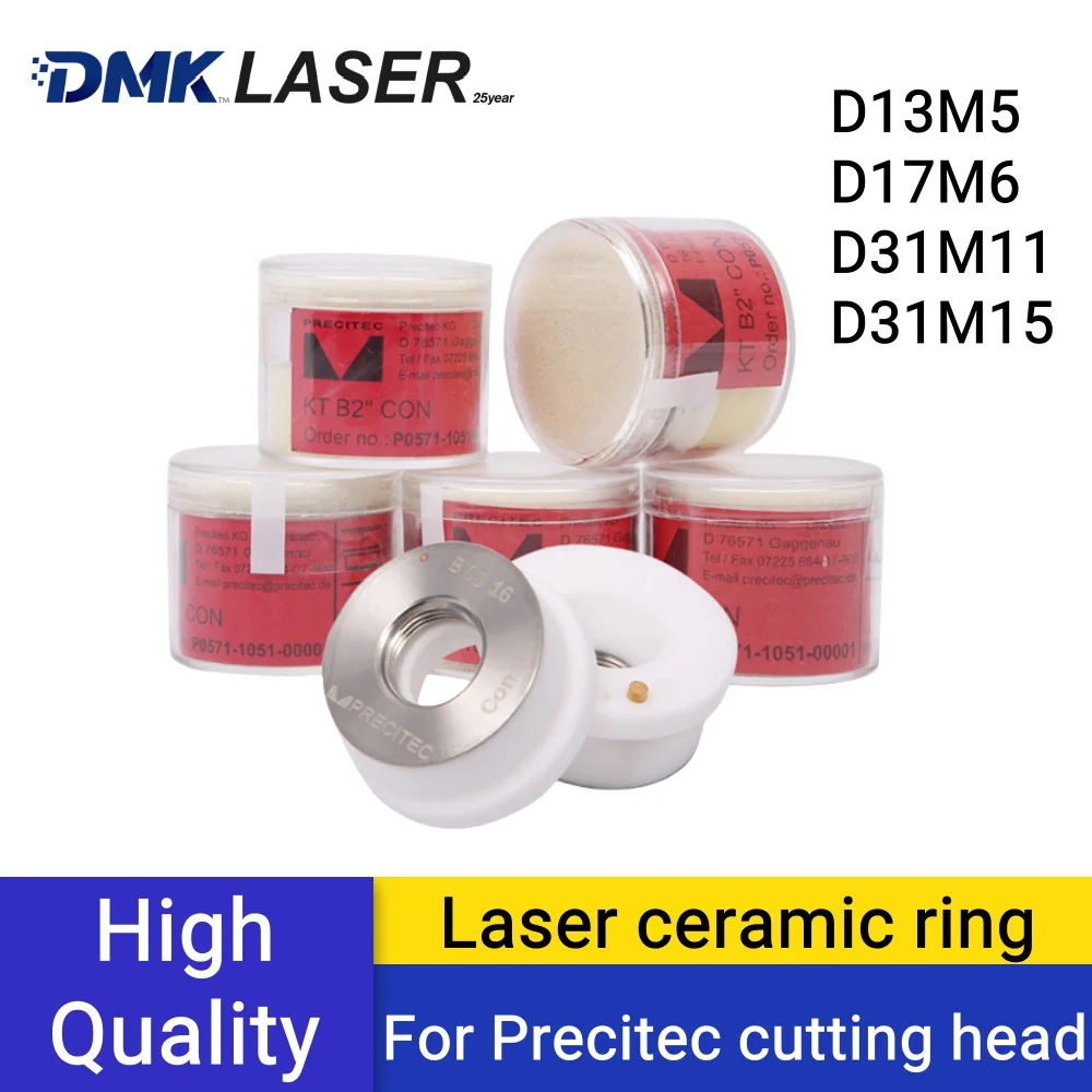 DMK OEM fiber Laser Ceramic ring Nozzles Holder Connector Holder Cutting Ceramic Body D13 D17 D31 for precitec laser cutter head