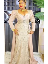 2023 Plus Size Abendkleider für Frauen Afrikanische Luxus Pailletten Kleid Elegante Hochzeit Party Langes Kleid Ankara Damen Kleidung