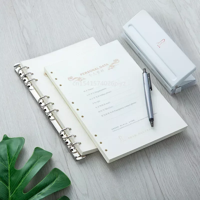 A6 A5 B5 Stationery Accessory DIY Notepad Metal Binder Clip Loose-leaf File Folder Notebook Binding Hoops Ring Binde