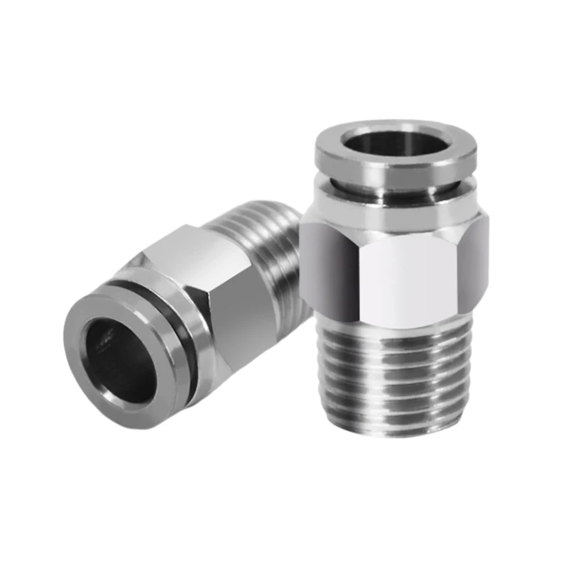 304 Stainless Steel Pneumatic Quick Connector Straight M5 1/8 