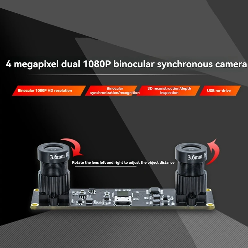 Global Shutter Synchronization Dual USB Camera Module 4MP 3840X1080 High Frame Rate 60Fps