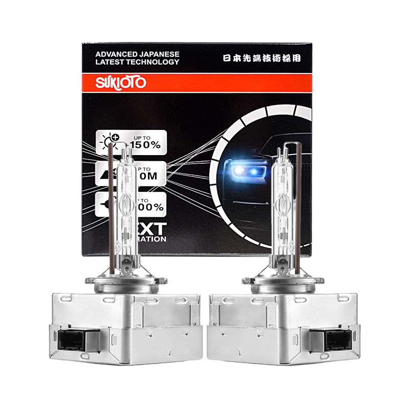 

2PCS SUKIOTO D1S Xenon 35W HID Bulb Original 4300K D3S 6000K HID Headlight Lamp High Low Beam 12V 55W D1S 8000K D3S Car Light
