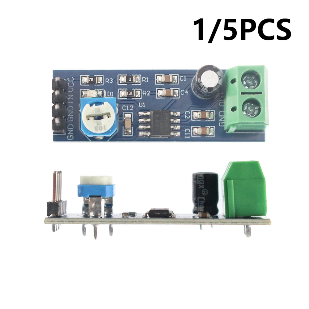 1/5 stücke LM386 Audio Verstärker Modul 200x Gain Mini Stereo Sound Boost Board Mono Power Verstärker 5V-12V Eingang für DIY Lautsprecher