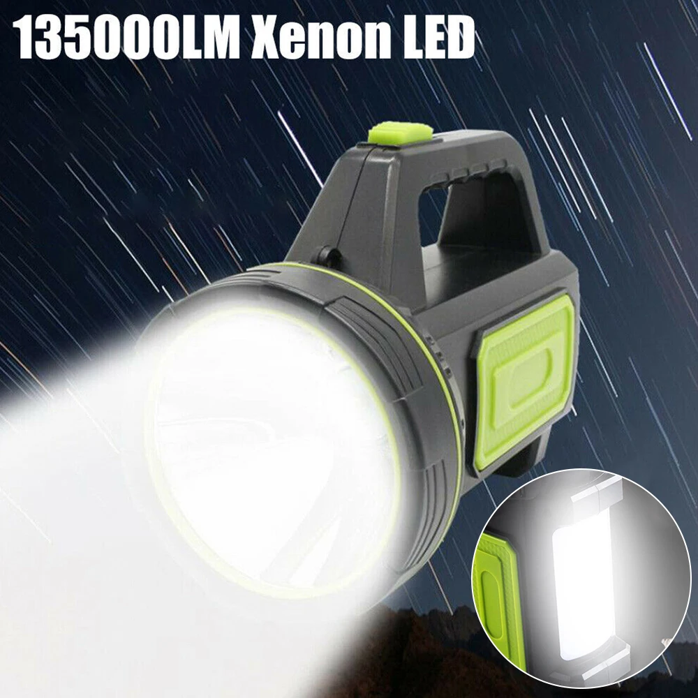 LED Flashlight Portable Hand Lamp USB Rechargeable Searchlight IP65 Waterproof Spotlight 2 modes Ultra Bright Flashlight