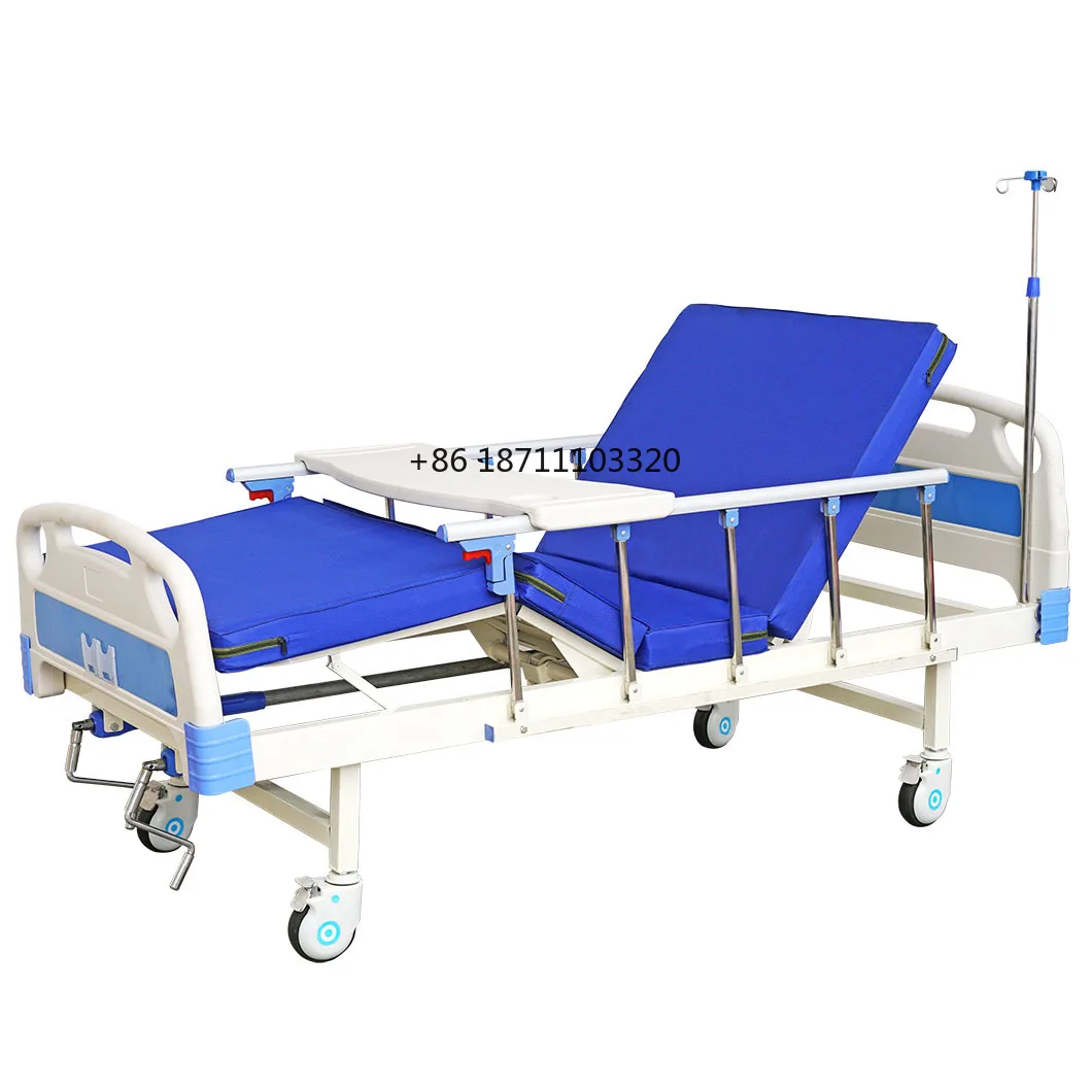 Chinese manufacturer Comfortable Multifunction Adjustable 2 Crank Manual ABS Nursing bed