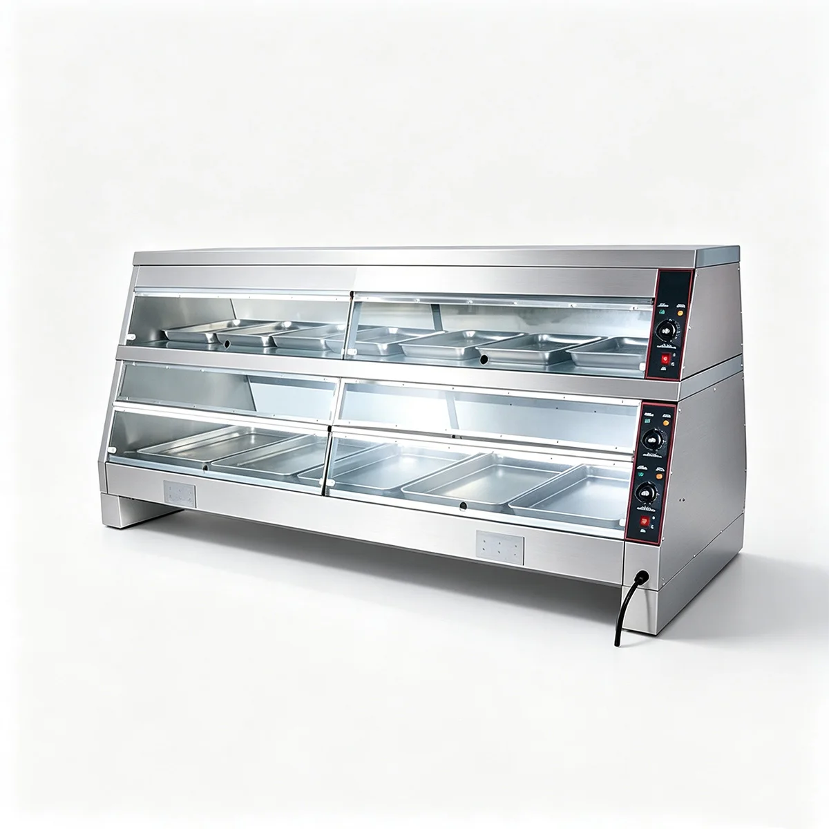 T*& Hot Sales Commercial Food Warmer Electric Showcase Display Glass Food Warmer for Egg Tarts and Bread