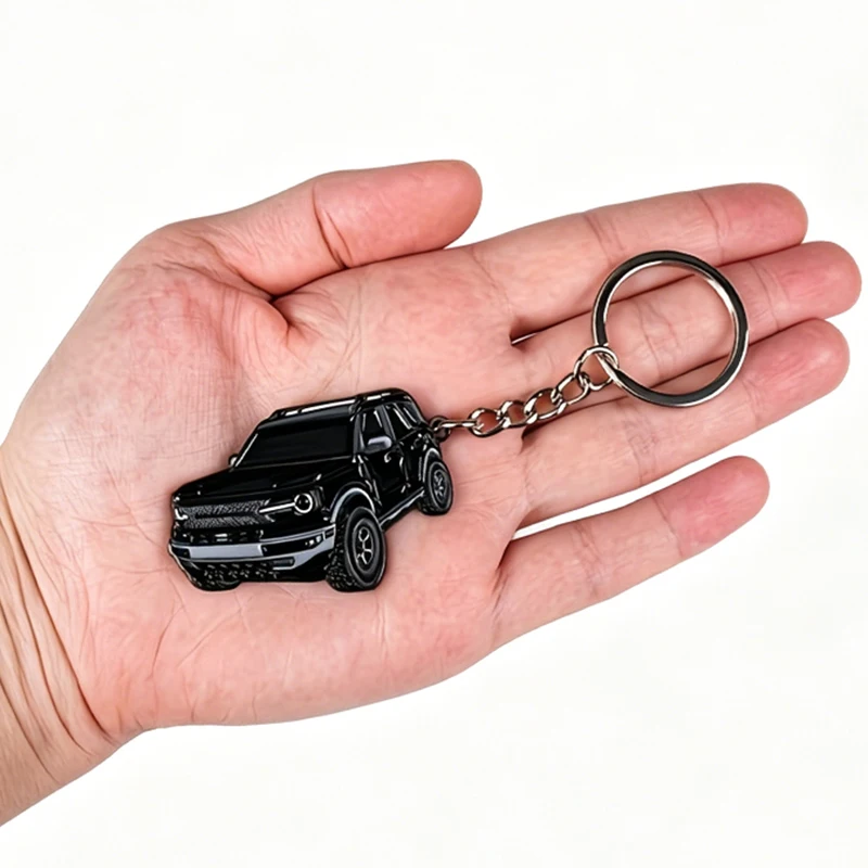 Auxauxme Personalized Custom Car Photo Keychain Stainless Steel Engrave Color Cartoon Pivture Logo Key Ring Special Jewelry Gift