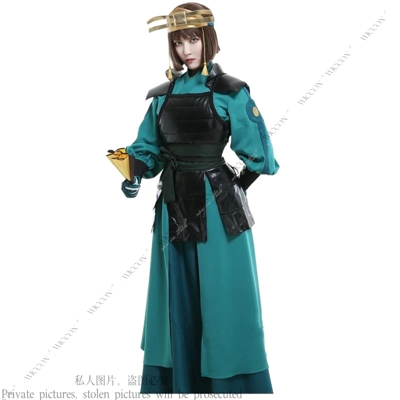Suki Cosplay Costume Anime The Warriors of Kyoshi Wig Suit For Battle Dress Martial Arts Clothing Woman Suki Short Brown Armor