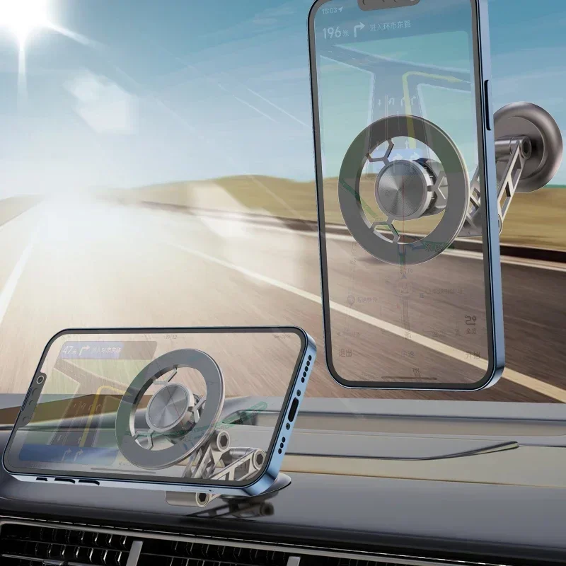 Supporto da scrivania per strumento magnetico per auto con rotazione a 360 ° universale in auto per iPhone 15 14 13 12 Pro Max X Samsung Xiaomi