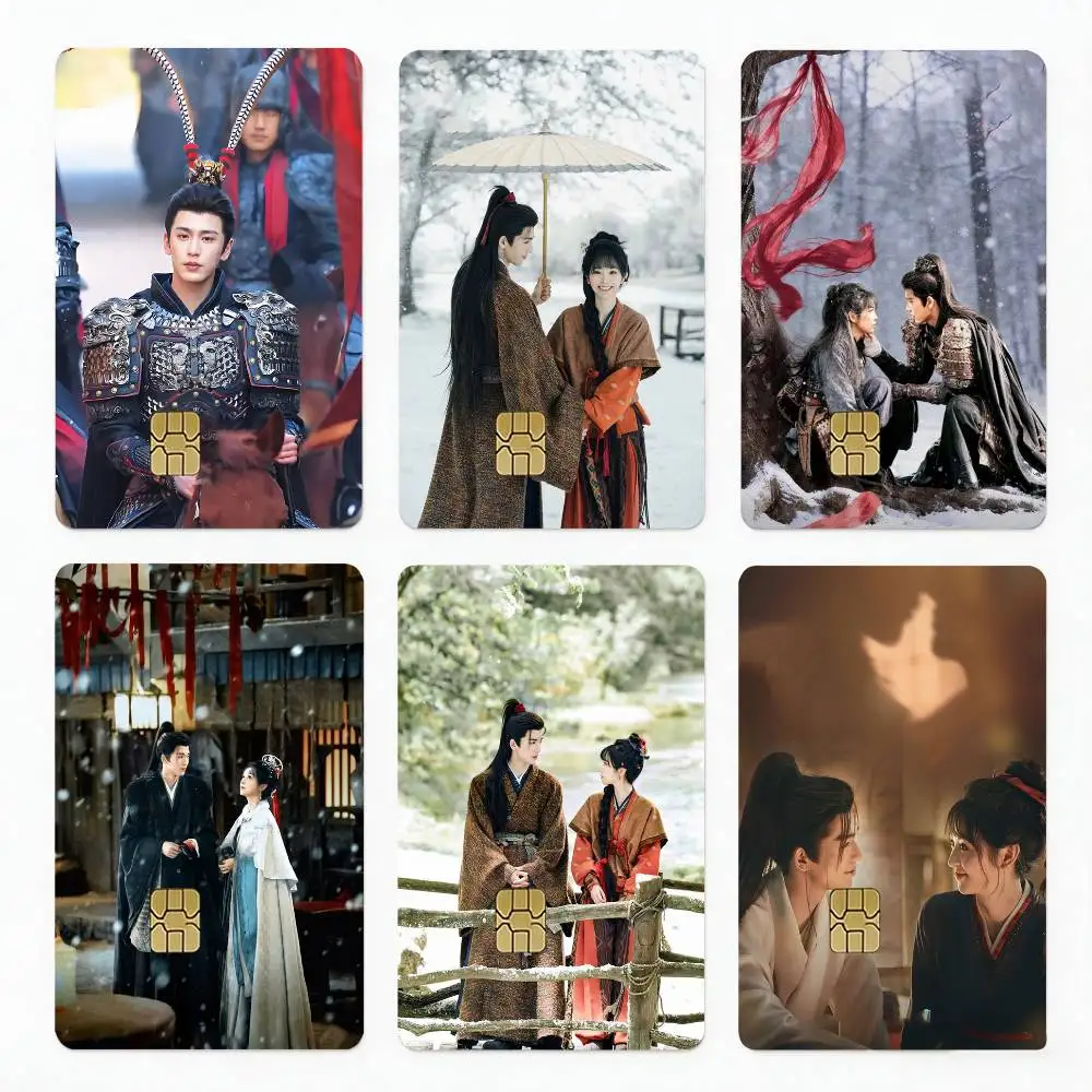 

Drama P-Pursuit Of Jade zhuyu zhanglinghe 4pcs 1Set Laser Holographic Sticker Skin Cover for Credit Bank Debit Card