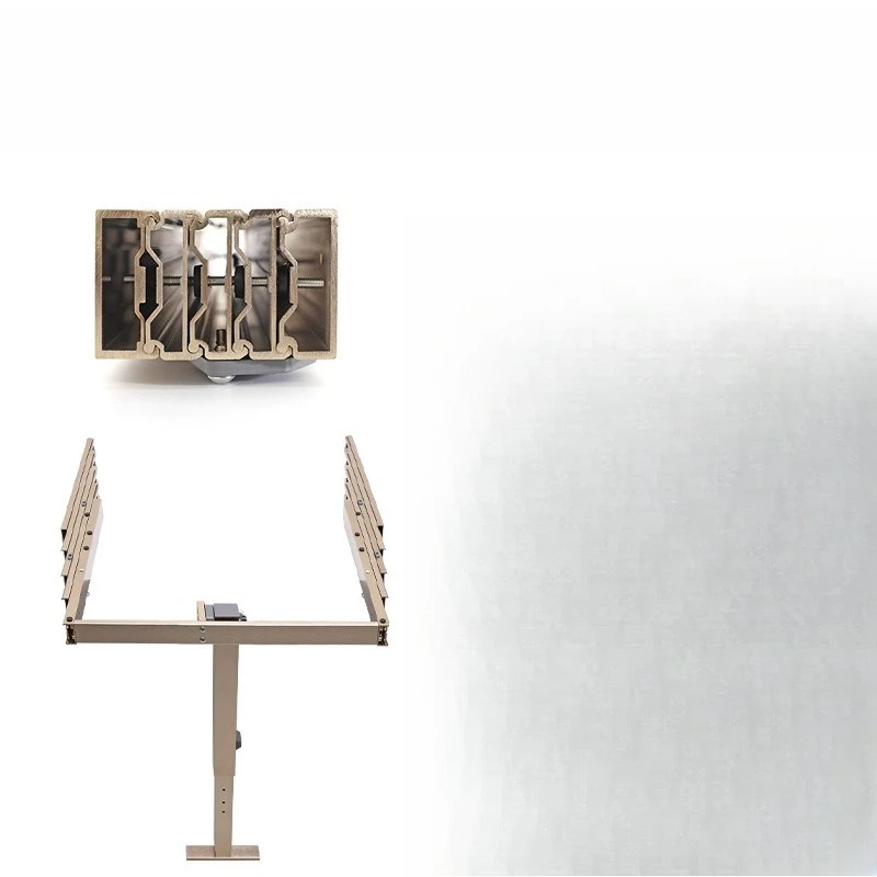 

Invisible folding table drawer retractable multi-section track rail hardware, hidden dining table slide